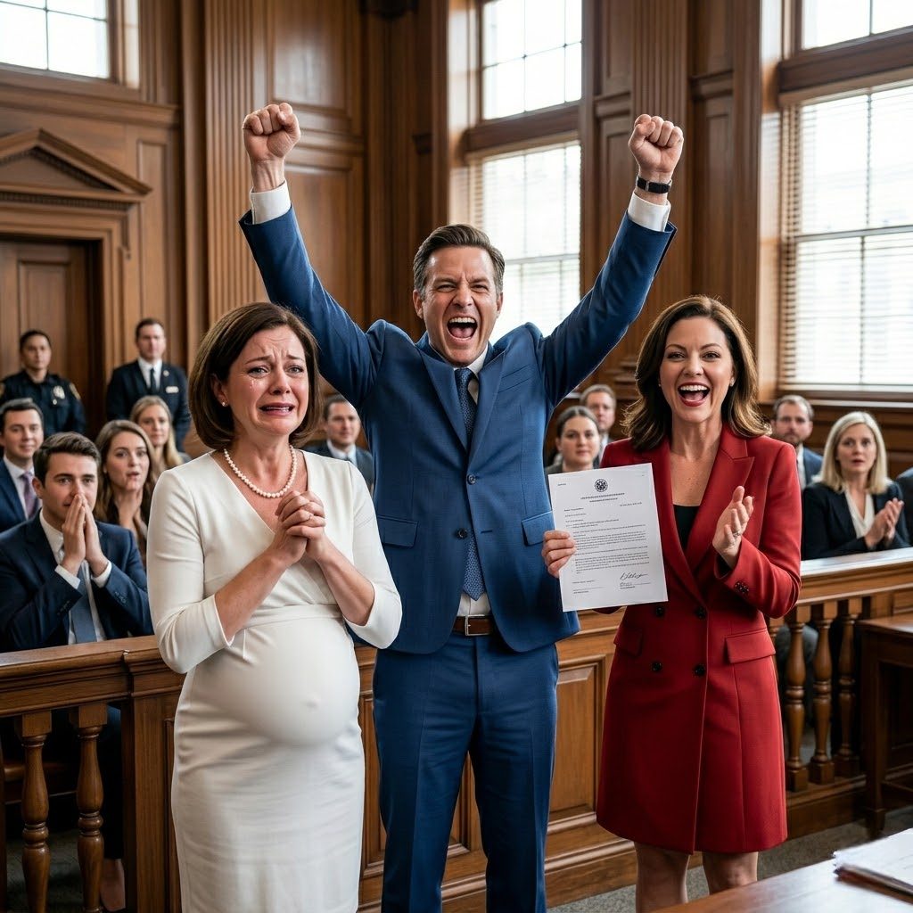 Jeg var åtte måneder gravid da min milliardær-ektemann lente seg tilbake i retten, smilte lurt og sa: «Du går ut med ingenting, Allison.» Han så på graviditeten min som svakhet. Han mente at ektepakten allerede hadde beseglet min skjebne. Men så reiste advokaten min seg og avslørte en klausul som hele familien hans hadde håpet jeg aldri skulle finne. Det var i det øyeblikket selvtilliten hans brøt sammen… og alt endret seg. – Nyheter