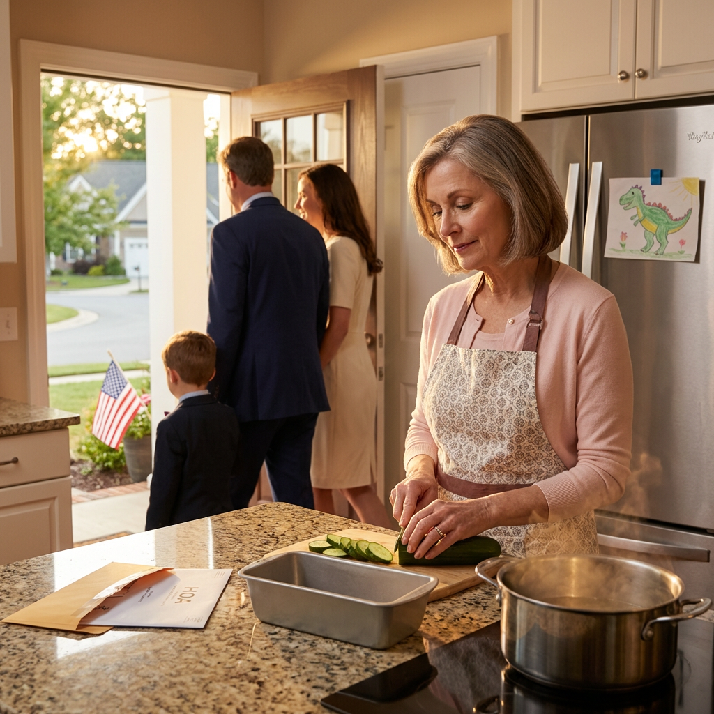 My son got a promotion and took everyone out to celebrate, but somehow I was the one left at home. A little later, my daughter-in-law texted, “Mom, don’t forget to finish the leftovers in the fridge.” I replied, “Ok,” then quietly zipped up my suitcase, took one last look around the house, and left without a word. Near midnight, they came home laughing, unlocked the front door, and froze the second they stepped inside.