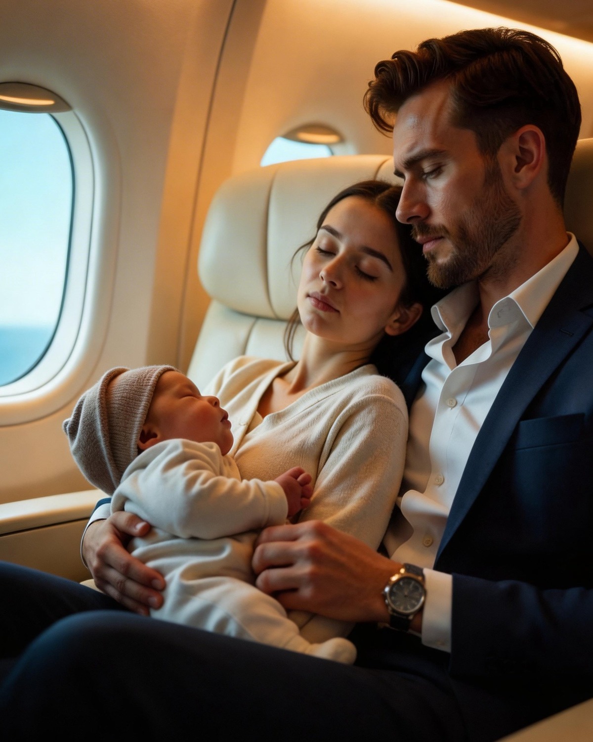 Stakkars jente med babyen sin sovner på en administrerende direktørs skulder på et fly, men våkner sjokkert da han… – Nyheter