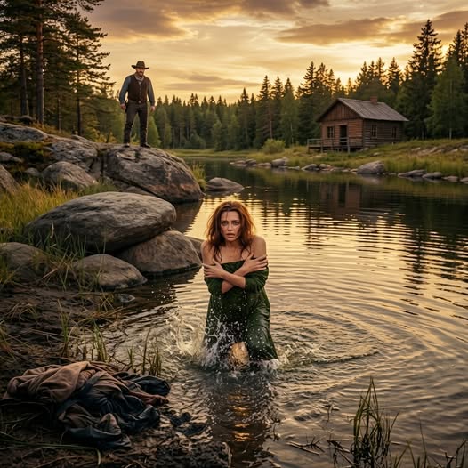 HE FOUND ME HIDING A BLOODSTAINED WEDDING DRESS IN HIS CREEK… THEN I knee-deep in Blackwater Creek with a bloodstained wedding dress in my hands and a pistol hidden in the bodice.
