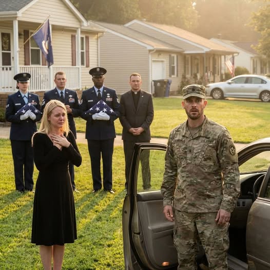The Soldier Returned Home Early and Froze in Shock After Seeing His Wife Surrounded by Ten Uniformed Soldiers Outside Their House, Unaware a Devastating Military Mistake Had Already Declared Him Dead and Changed Their Lives Forever beyond anything they imagined