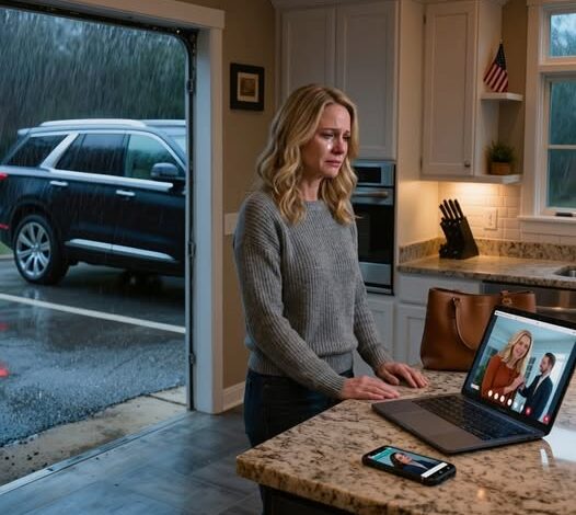 I came home from a Dallas work trip close to midnight to find the garage completely empty, my fully paid-off Audi RSQ8 gone, and when I checked the cameras, I saw my parents secretly take the key from my safe and hand it to my golden-child brother; when I demanded the car back, my mother just said calmly, “Family shares, it’s only a car” — a few hours later, on I-95, that night was no longer his celebration dinner