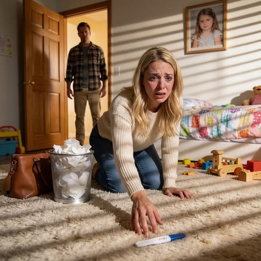 My fifteen-year-old daughter started gaining weight soon after I remarried and we all moved in together. When I asked her, “What’s wrong?” she avoided my eyes and said, “It’s nothing—I’ve just been eating more.” My husband laughed and said, “You’re overthinking it.” Then one day, while cleaning her room, I emptied the trash can. Inside, I found a pregnancy test.