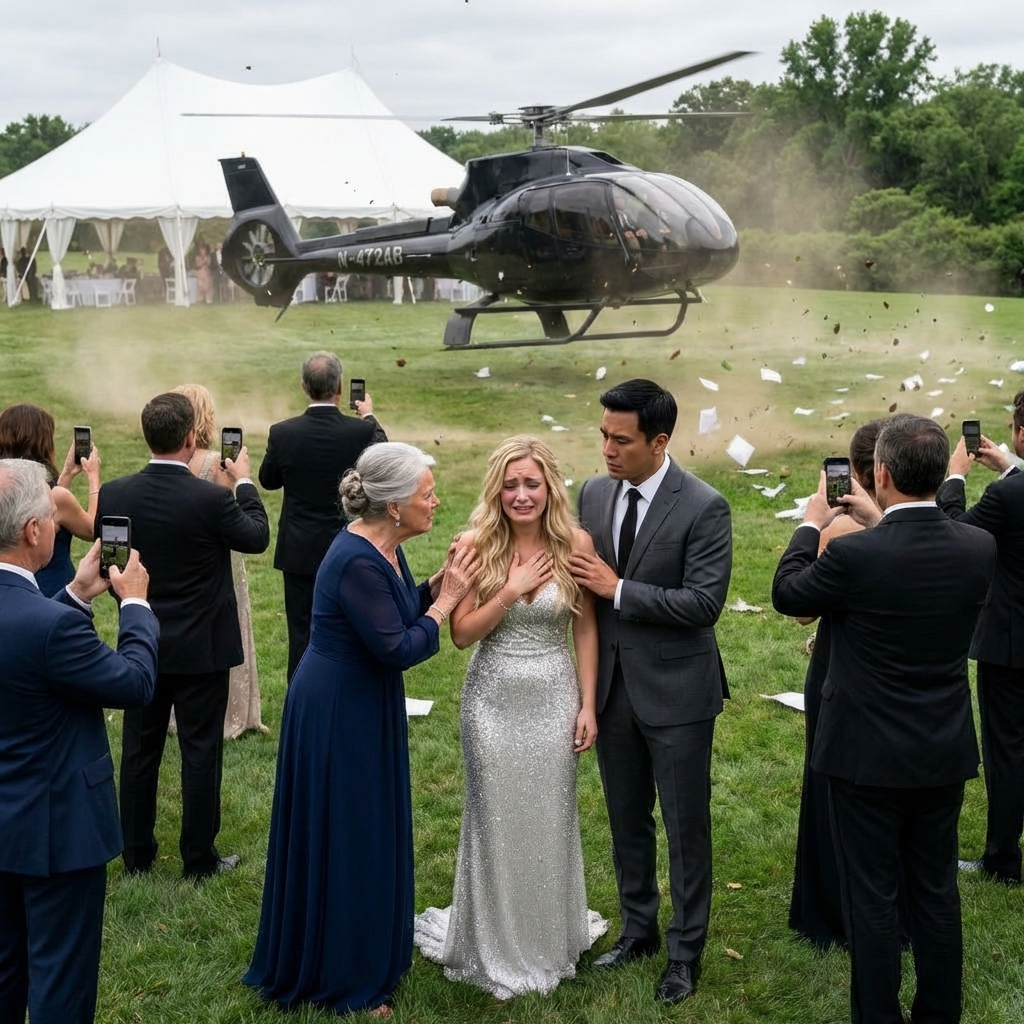 My Boyfriend’s Mother Tore My Dress on Livestream and Called Me a “Charity Case”—Then My Father’s Helicopter Landed on the Lawn.