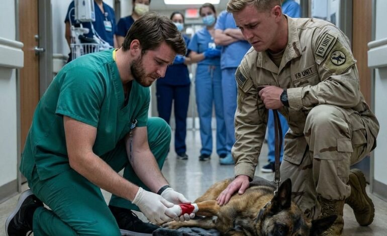 At 1:17 a.m. in a busy Norfolk ER, a rookie nurse was scolded for caring about an injured Navy K9, and the handler was dismissed. Minutes later, an admiral arrived, shifting the atmosphere and changing everything about authority and protocol.