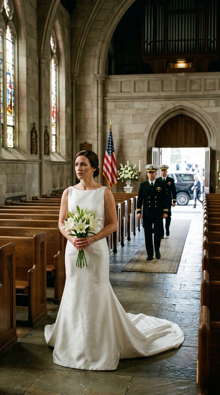 Her Groom Walked Away Mid-Vows — Then a Line of Black SUVs Arrived and an Elite Honor Guard Entered the Sanctuary.