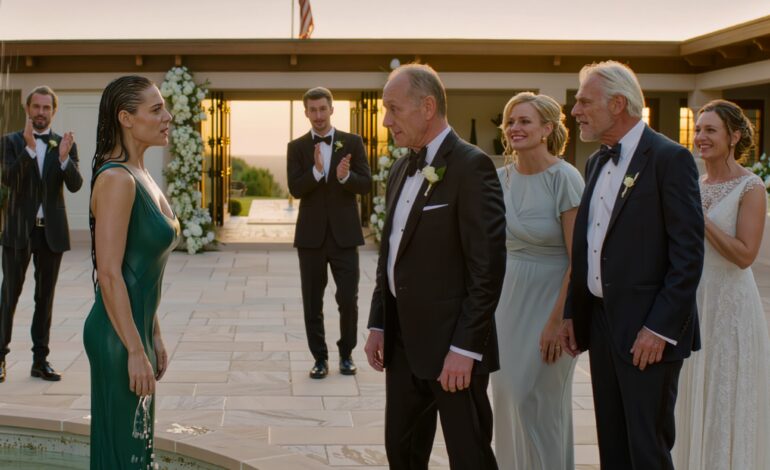 Da jeg ankom søsterens bryllup alene, gjorde familien min det til en scene før cocktailtimen i det hele tatt var over. Noen minutter senere sto jeg i fontenen, gjennomvåt, og så på dem som om jeg endelig forsto rommet. Jeg smilte og sa: «Ikke glem dette øyeblikket.» Tjue minutter senere kom mannen min—og hele kvelden endret seg.