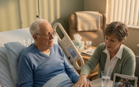 Jeg heter Irene. Jeg er 64 år. Jeg var frivillig onsdag ettermiddag ved Maple Grove Palliative Care Unit. Som oftest sitter jeg sammen