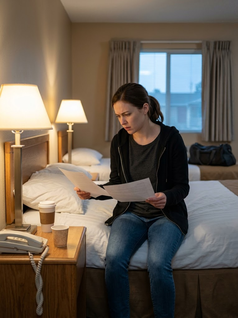 CNU-JEG KOM HJEM FRA MIN SVIGERMORS BEGRAVELSE FORTSATT IFØRT SVART, BARE FOR Å FINNE MIN EKTEMANN, HANS SØSTER OG EN ADVOKAT ALLEREDE SITTENDE I STUEN MIN MED ET TESTAMENT SOM KALTE MINE TI ÅR MED OMSORGSTJENESTE, ETTERLOT HAM HUSET, OG GA MEG FØRTIÅTTE TIMER TIL Å FORSVINNE—SÅ JEG GIKK UT UTEN EN ENESTE PROTEST, SJEKKET INN PÅ ET BILLIG MOTELL MED BARE ÉN BAG OG DEN FORSEGLEDE KONVOLUTTEN HUN HADDE FORBUDT MEG Å ÅPNE FØR ETTER HENNES DØD… OG I DET ØYEBLIKKET JEG ENDELIG LESTE HVA HUN HADDE ETTERLATT TIL MEG, VISSTE JEG AT DEN LILLE FORESTILLINGEN DE HADDE SATT OPP ETTER BEGRAVELSEN HENNES KOM TIL Å KOSTE DEM MYE MER ENN DE NOEN GANG HADDE FORESTILT SEG