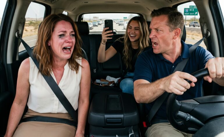 Mieheni ja hänen tyttärensä jättivät minut I-10:lle 108 asteen helteessä riidan jälkeen, nauraen ja lyöden vetoa, milloin palaisin. En koskaan palannut. Kolme vuotta myöhemmin he näkivät minut uutisissa. Saman yön aikana puhelimeni täyttyi 57 vastaamattomasta puhelusta – ja kaikki muuttui ilman varoitusta.