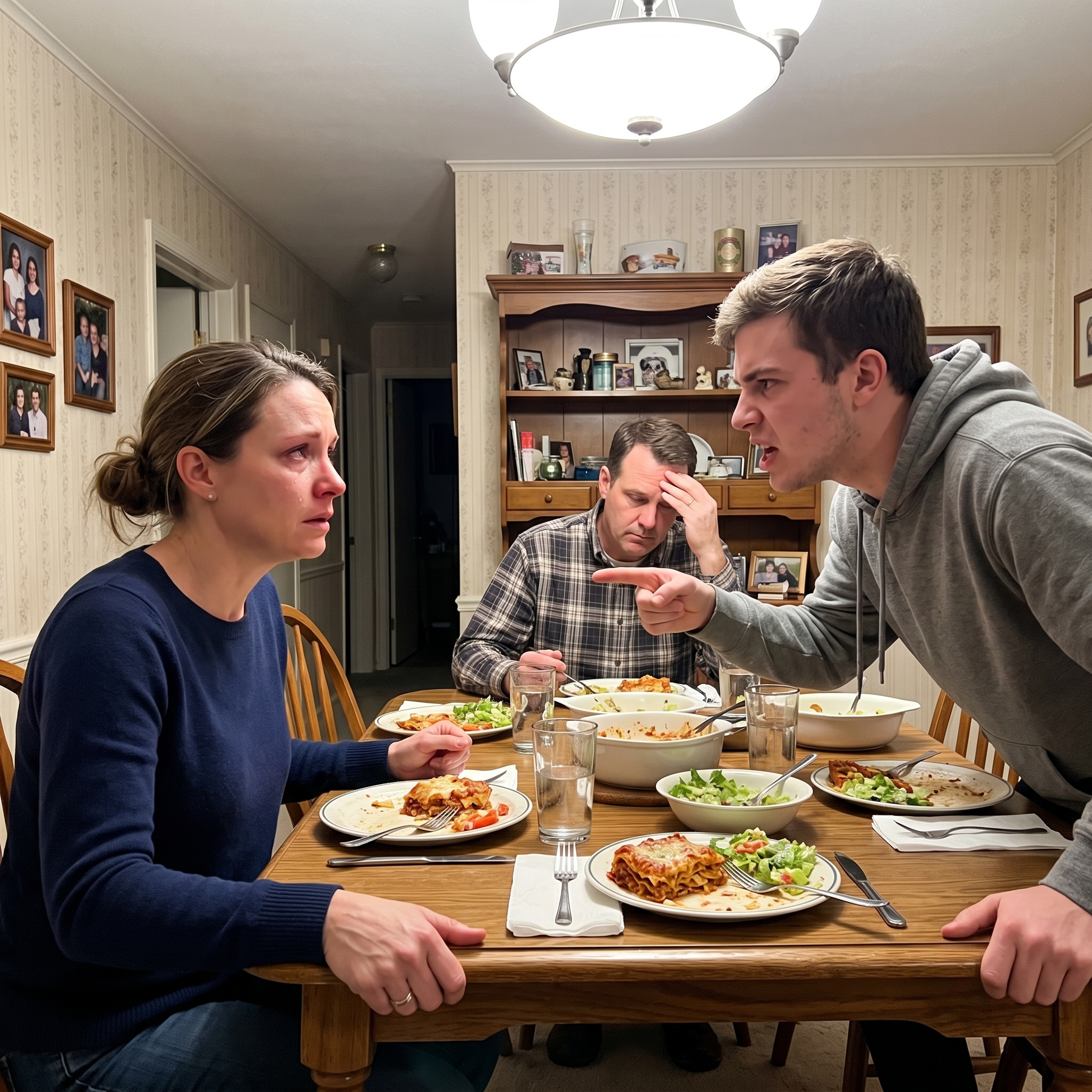 “Under middagen så stesønnen min rett på meg og sa: ‘Du er en taper. Men moren min er det ikke.’ Mannen min sa ingenting. Jeg sa ingenting. Jeg bare satt der og tok imot. En uke senere hadde han ingen jobb, ingen bil, og ingen steder igjen å bo. Den kvelden ringte mannen min meg i panikk.” ….