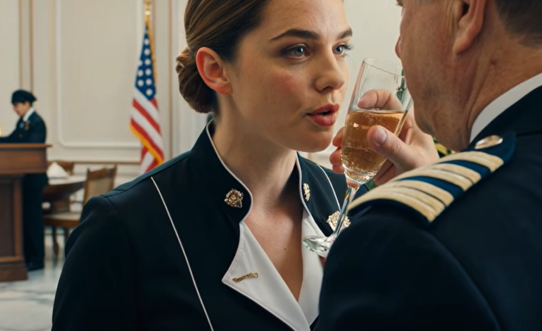 Søsteren min smilte lurt av cateringuniformen min — helt til jeg sa tre ord på fransk til den amerikanske generalen