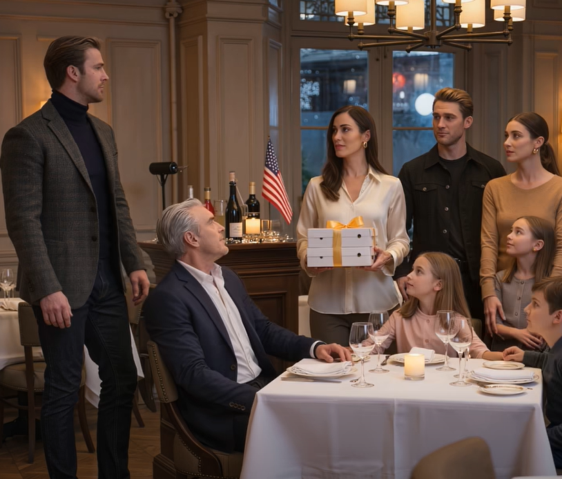 “Barna dine kan spise hjemme,” sa pappa, mens han kastet servietter mens søsteren min pakket 72 dollar med pasta — jeg reiste meg