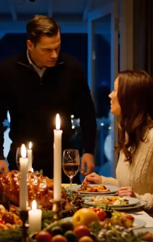 Midt i julemiddagen var jeg nær ved å lage den selv, sønnen min pekte rett på døren og ba mamma om å ikke komme tilbake, hele bordet var rolig, hakket og vårruller, svigerdatteren min brettet til og med servietten som om hun ventet på akkurat den scenen, og jeg ble ikke sint, jeg senket bare stemmen og sa: «Da er det sikkert ingen som har noe imot at jeg ser nærmere på én ting på benken… noen øyeblikk gjorde vondt, ikke fordi de var bråkete, men fordi de var ryddige. For rene. For glatte.